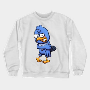 Nervous Blushing Blue Bird Crewneck Sweatshirt